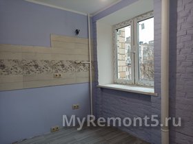 Стена в стиле лофт под кирпич