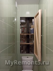 Дверка в туалете из плитки